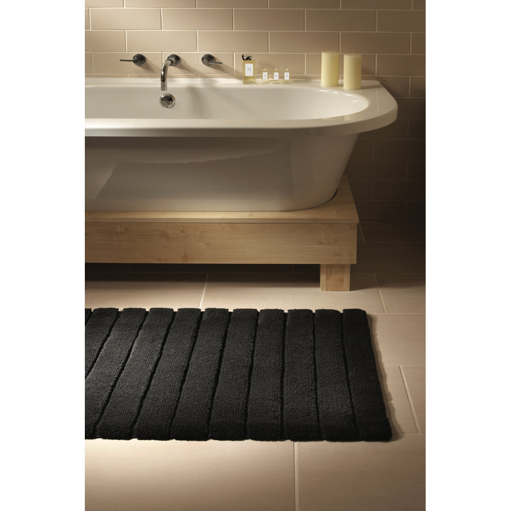 Bamboo Stripe Graphite Bathmat 2