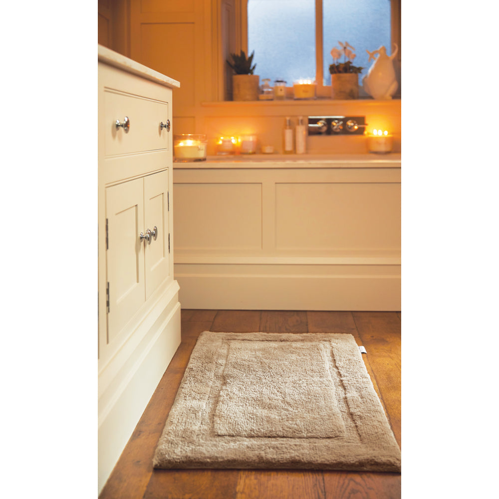 Bamboo Border Latte Bathmat 2