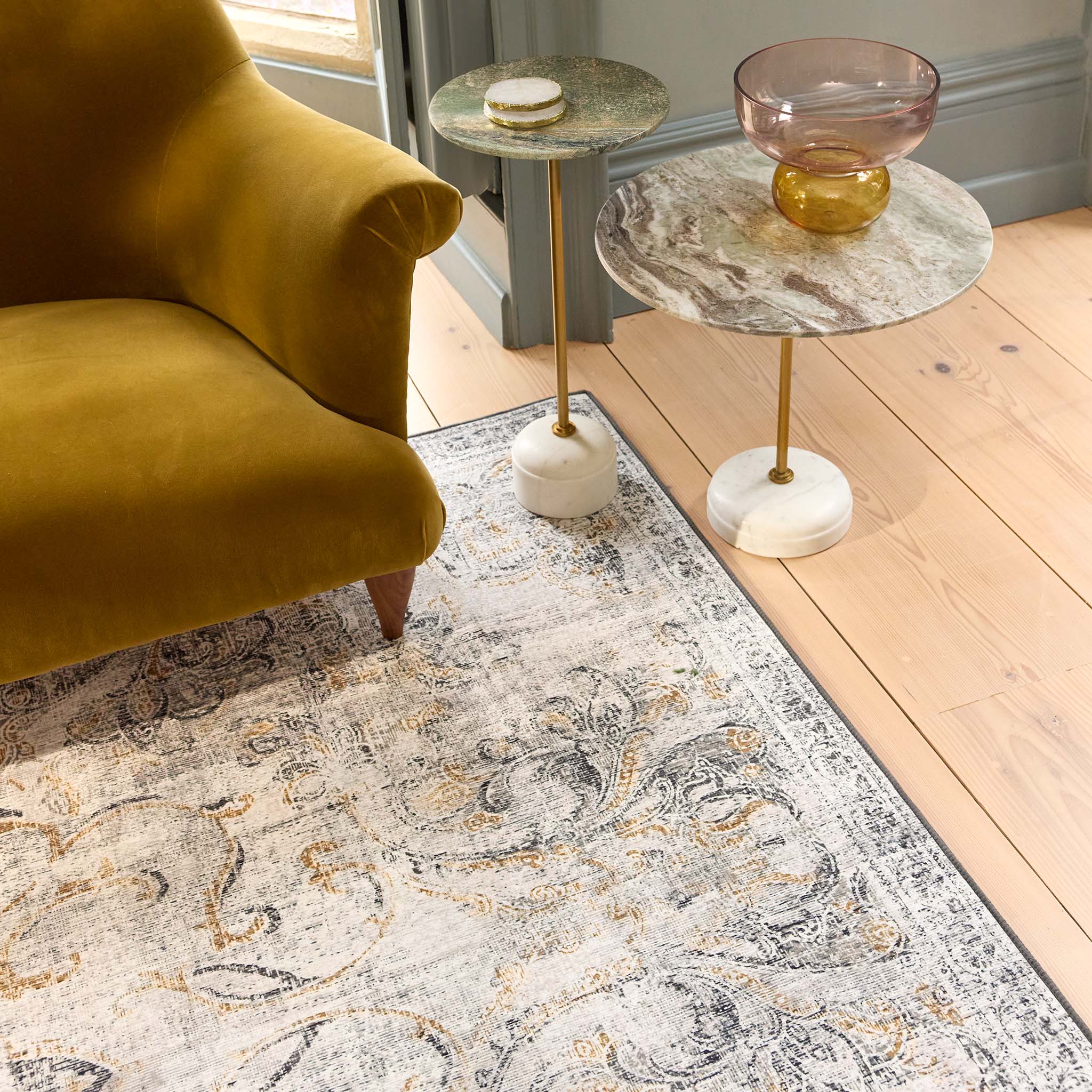 Hug Rug Baroque Washable Living Room Rug