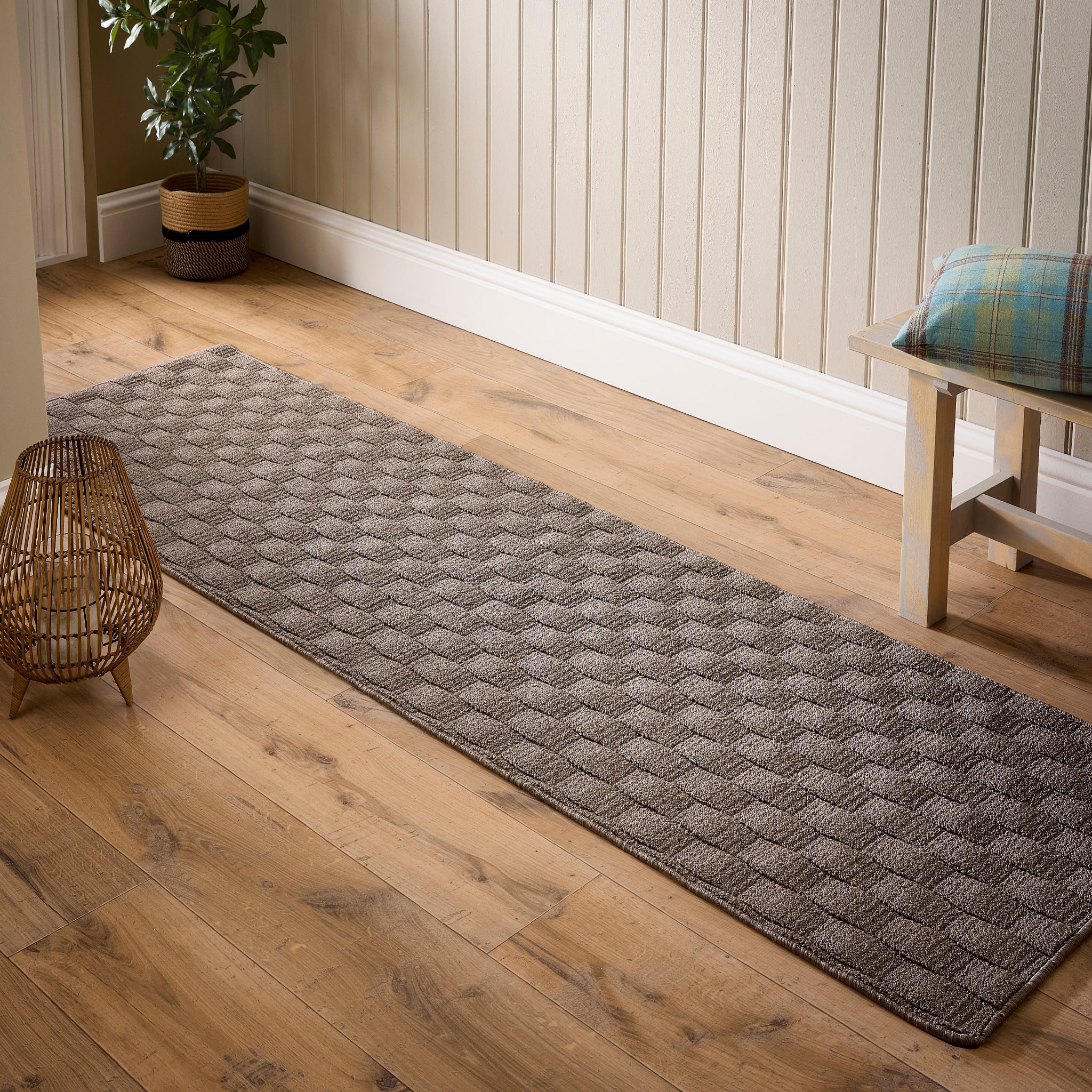 Sculptured Washable Basketweave Rug Mink 2