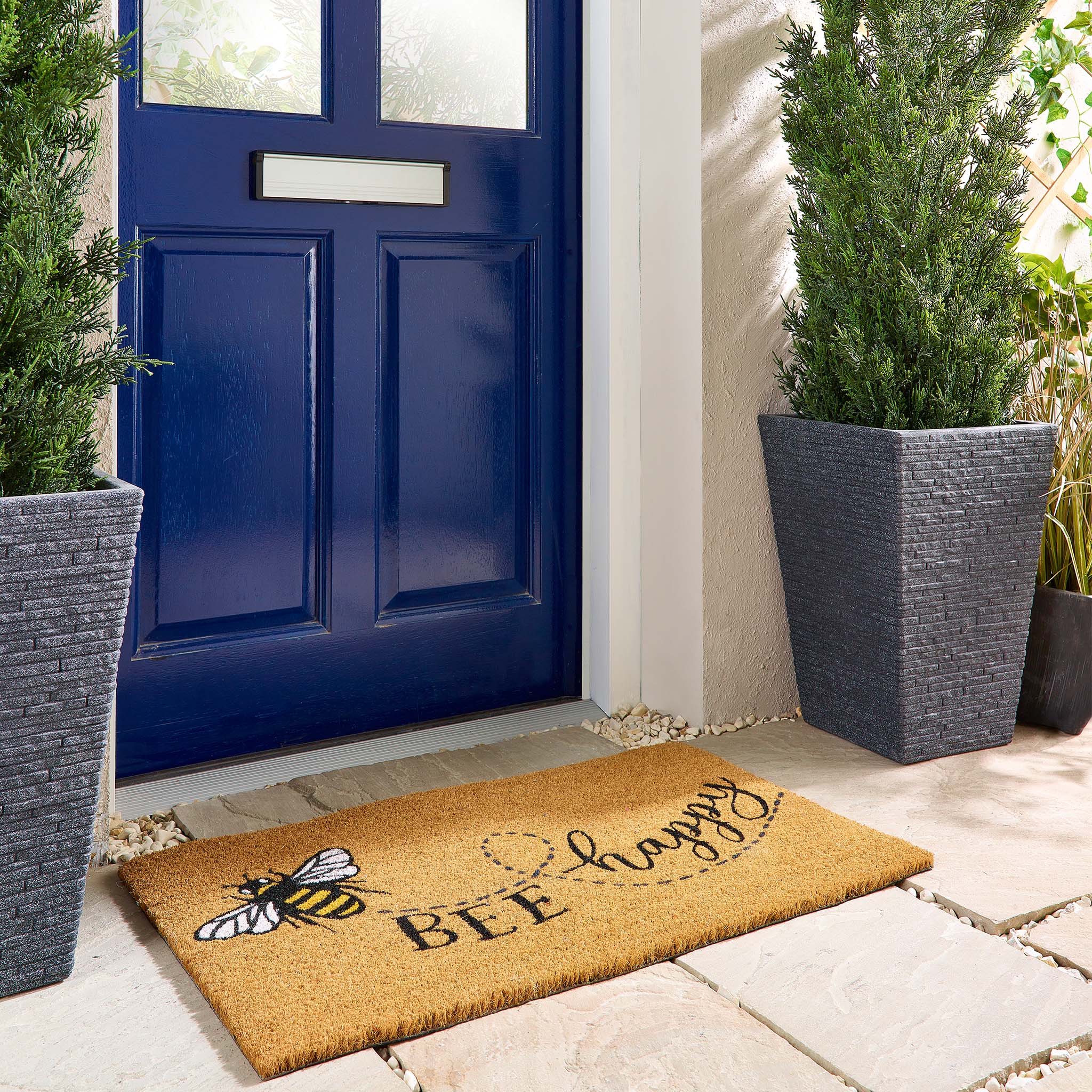 Bee Happy Coir Doormat 2