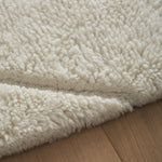 Berber Diamond rug- 100% shaggy wool rug in Ivory with a geometric design. 