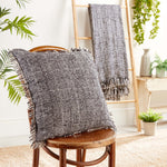 Crosshatch Cushion Black 2