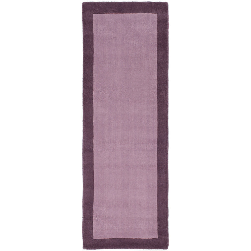 Borders Wool Rug Mauve 4