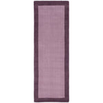 Borders Wool Rug Mauve 4