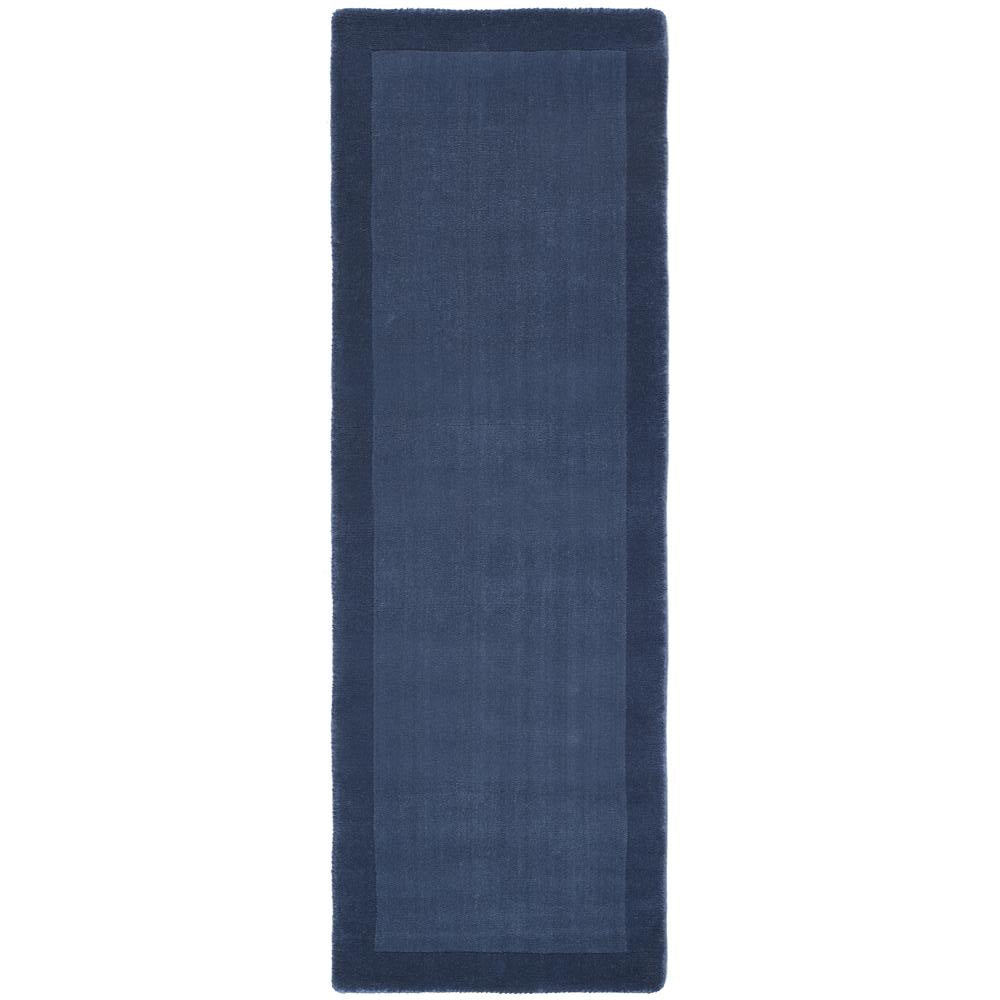 Borders Wool Rug Navy 4
