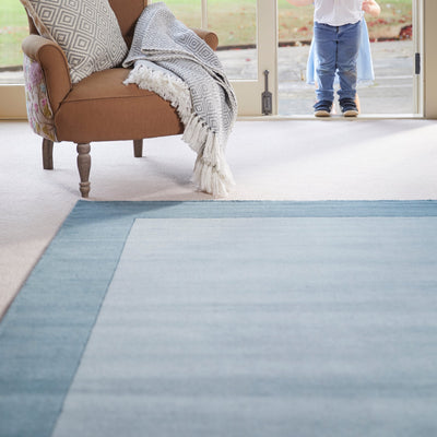Borders Wool Rug Duck Egg 2