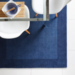 Borders Wool Rug Navy 2