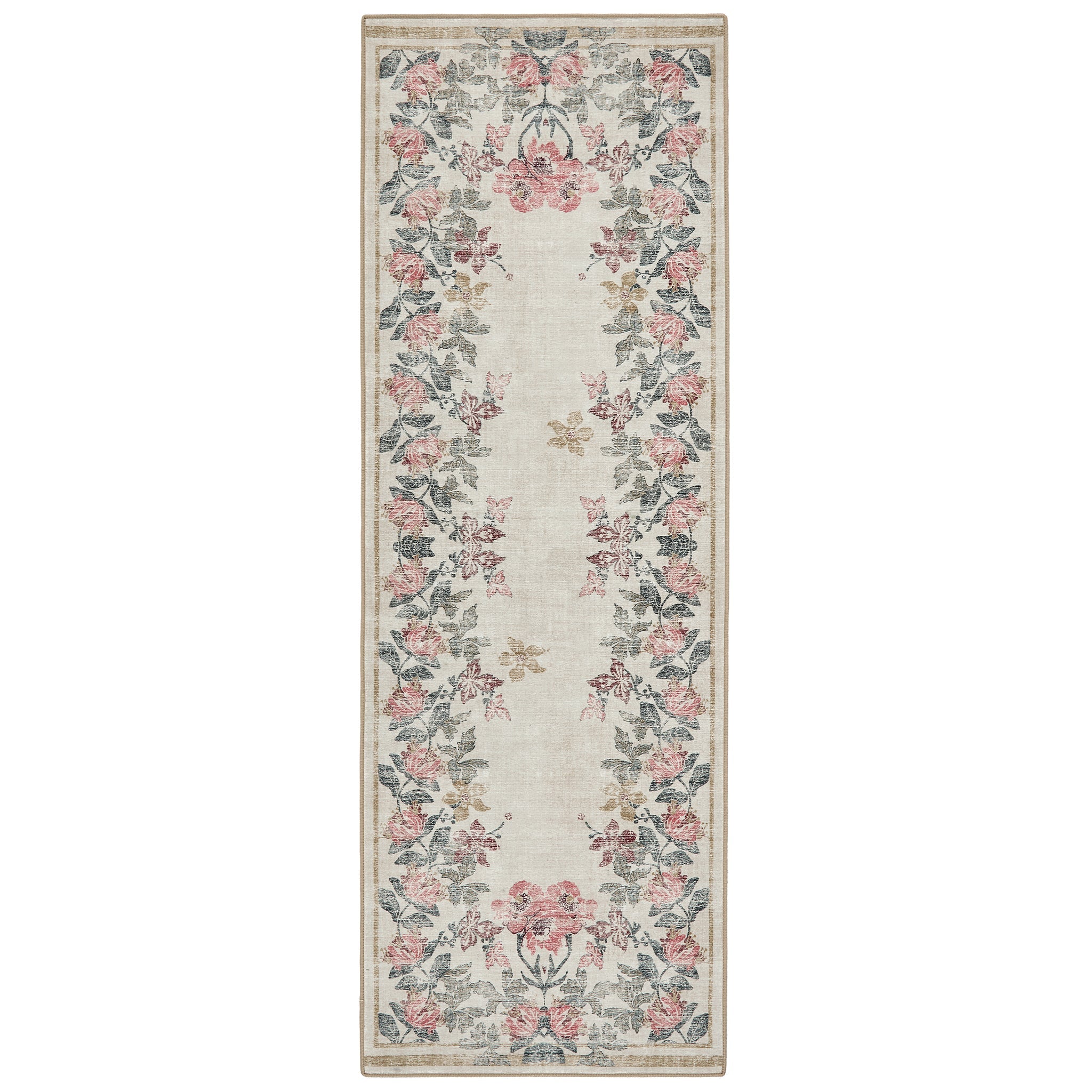 Botanical Border Eco-Washable Runner 5