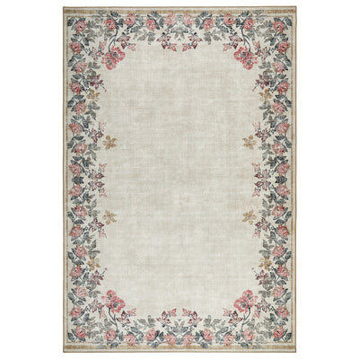 Botanical Border Eco-Washable Rug