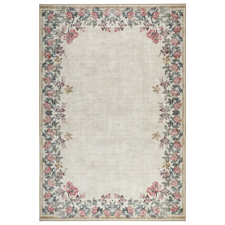 Botanical Border Eco-Washable Rug