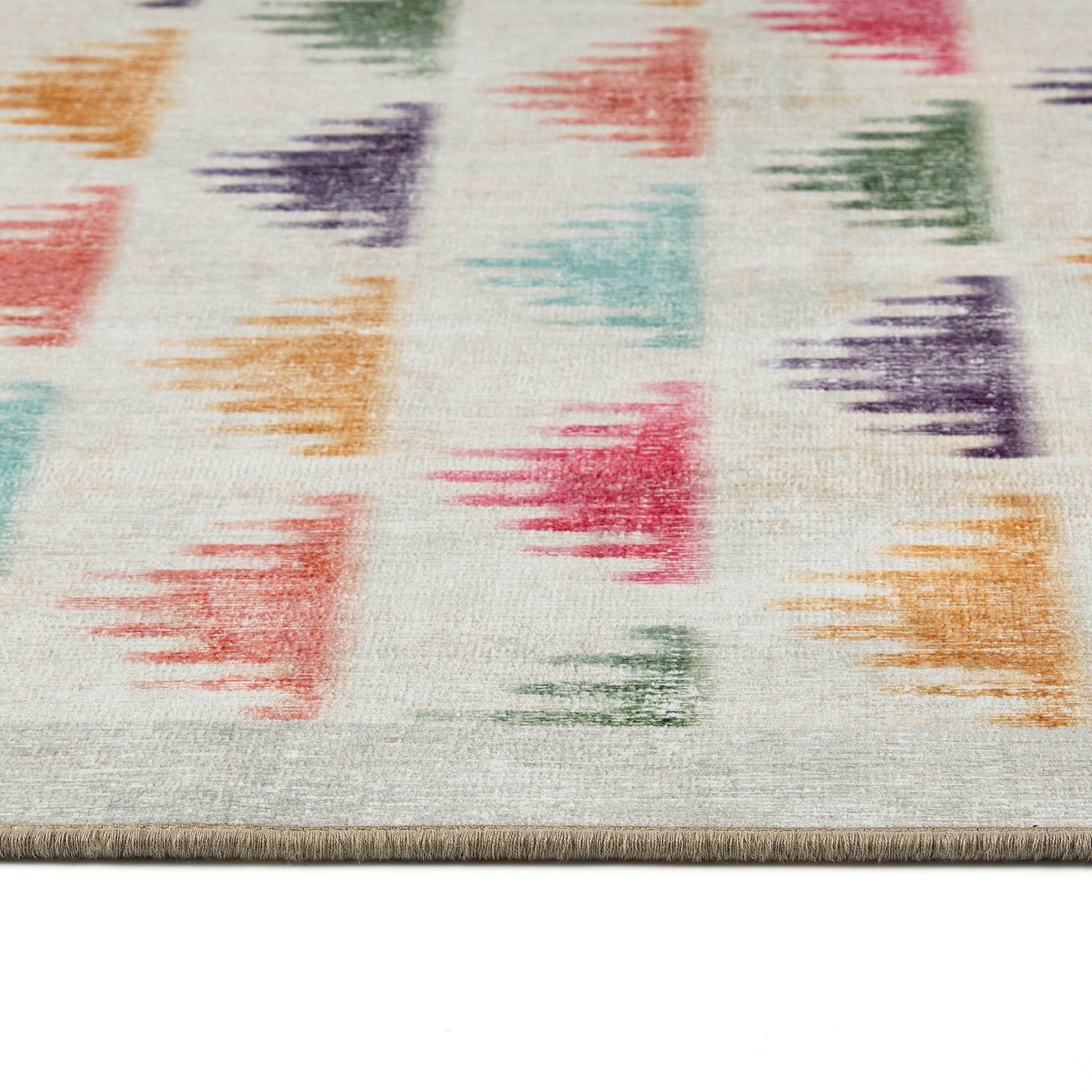 Hug Rug Bretton Multi Washable Rug Texture Close Up