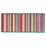 Bright Green Stripe Washable Runner 7