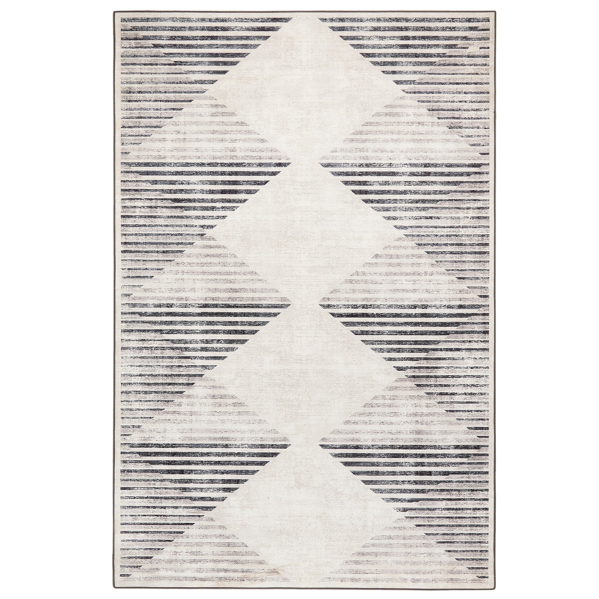 Hug Rug Chevron Charcoal Washable Rug 