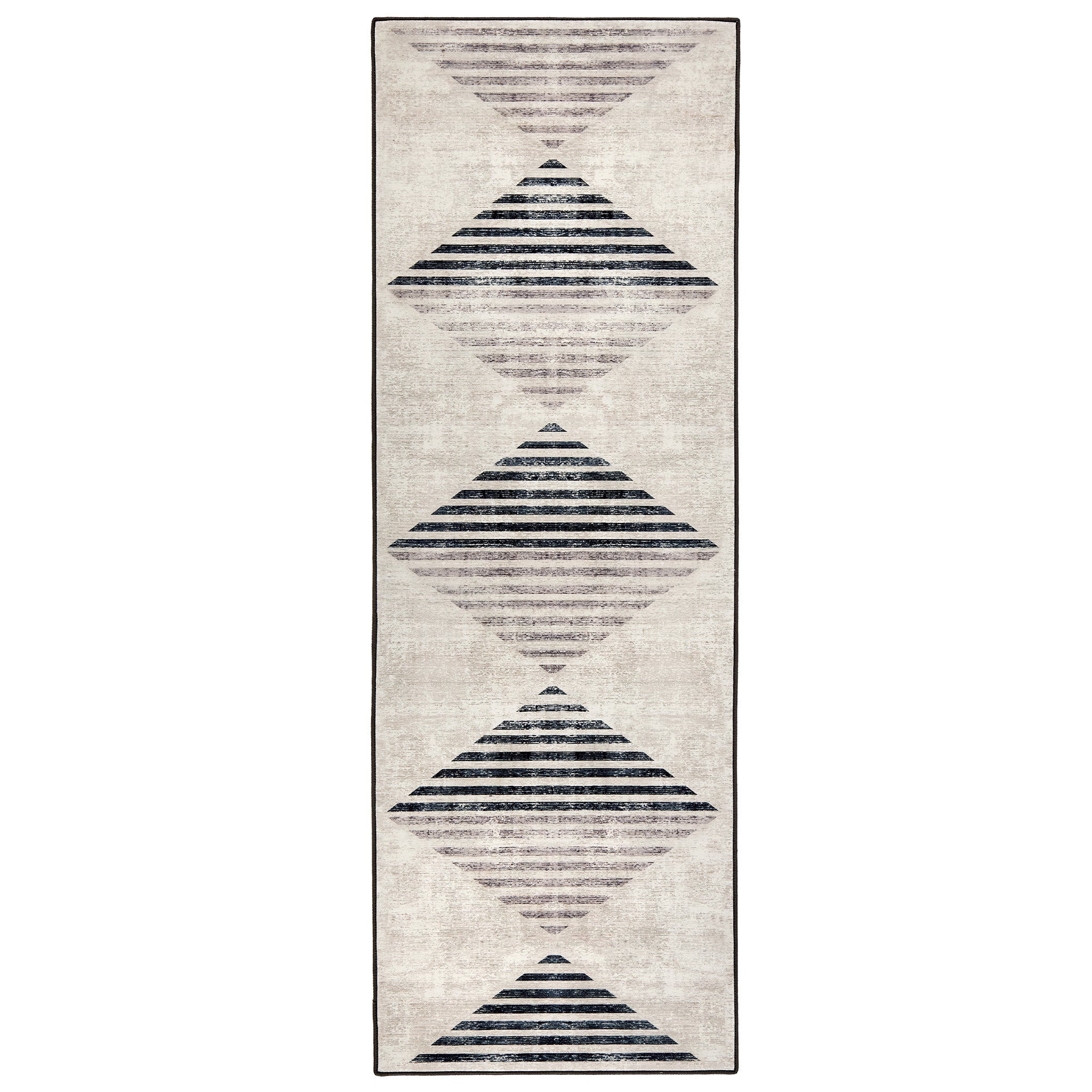 Chevron Charcoal Eco-Washable Rug