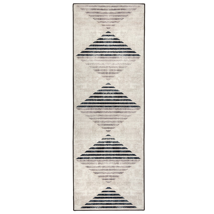 Chevron Charcoal Eco-Washable Rug