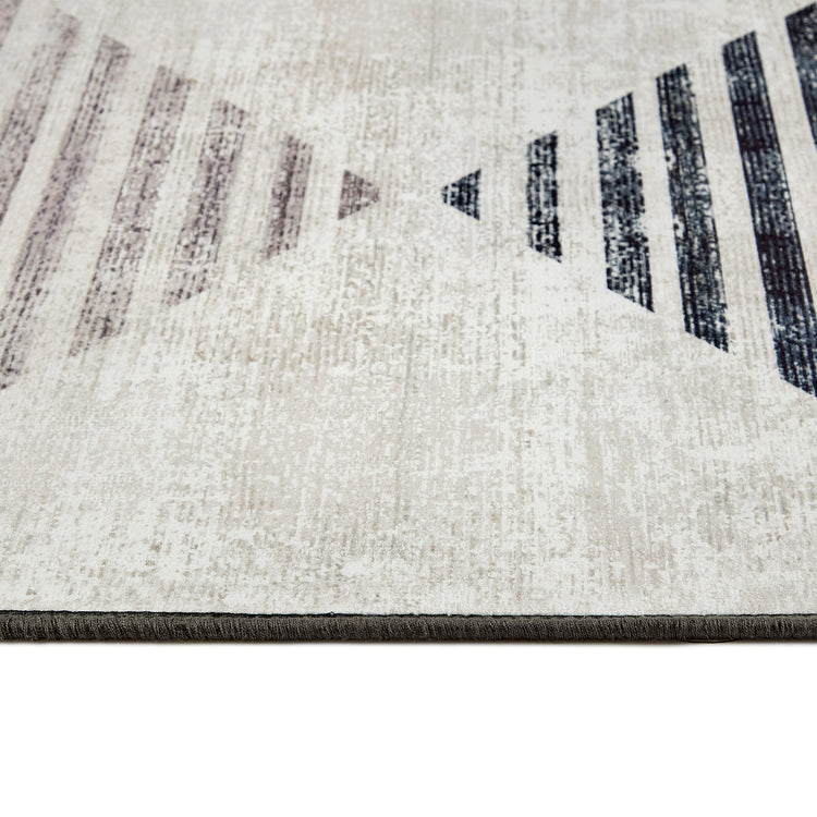 Chevron Charcoal Eco-Washable Rug