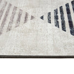 Hug Rug Chevron Charcoal Washable Rug  Texture Close Up