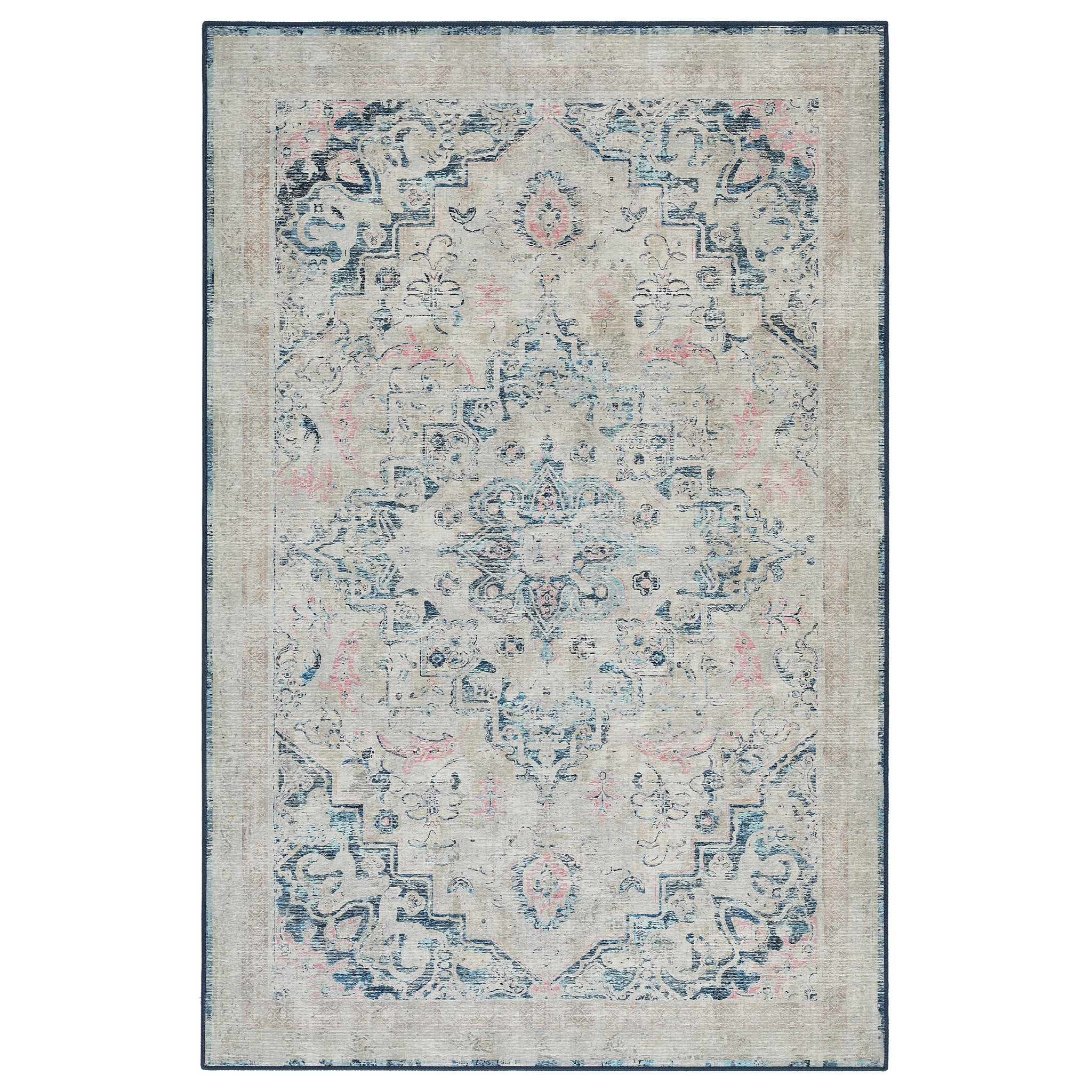 Hug Rug Classical Blue Washable Rug 