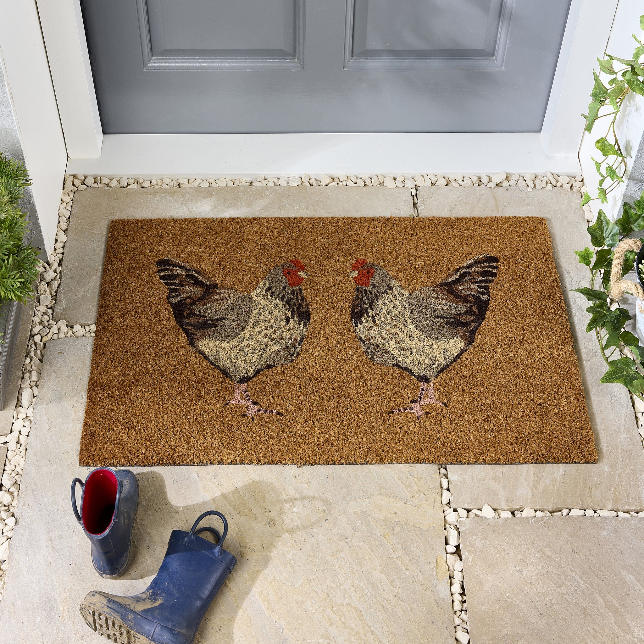 Chickens Coir Doormat 2