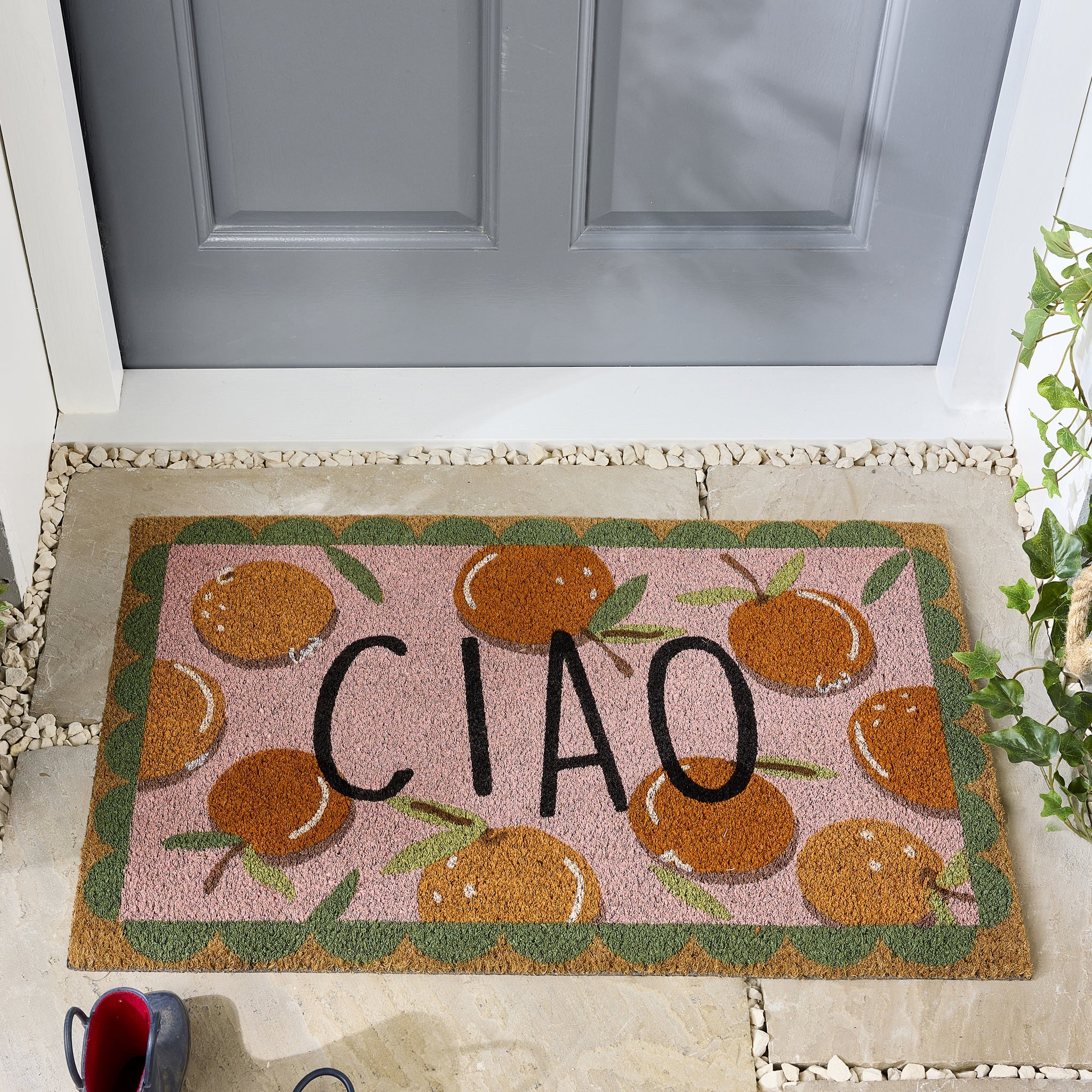 Ciao Orange Coir Doormat 2