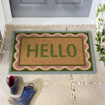 Hello Scallop Coir Doormat 2