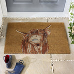 Highland Cow Coir Doormat 3