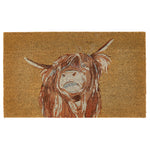 Highland Cow Coir Doormat 1