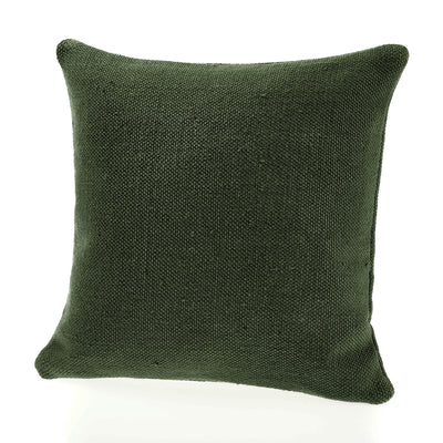 Dark green plain cushion