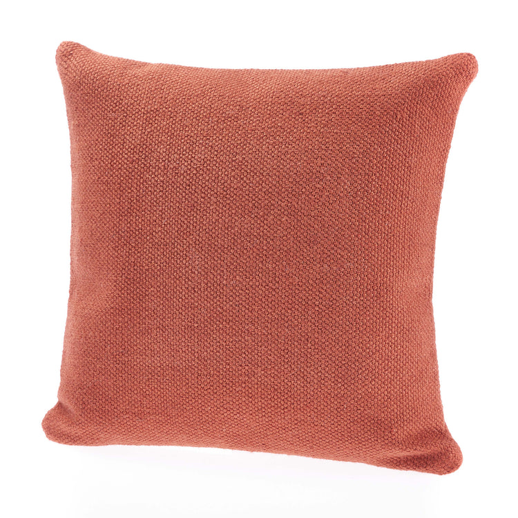 rust coloured plain cushion