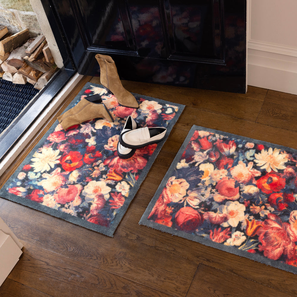 Dark Florals Washable Doormat 5