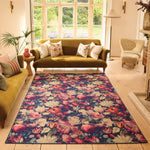 Hug Rug Dark Florals Washable Area Rug 