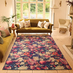 Hug Rug Dark Florals Washable Area Rug