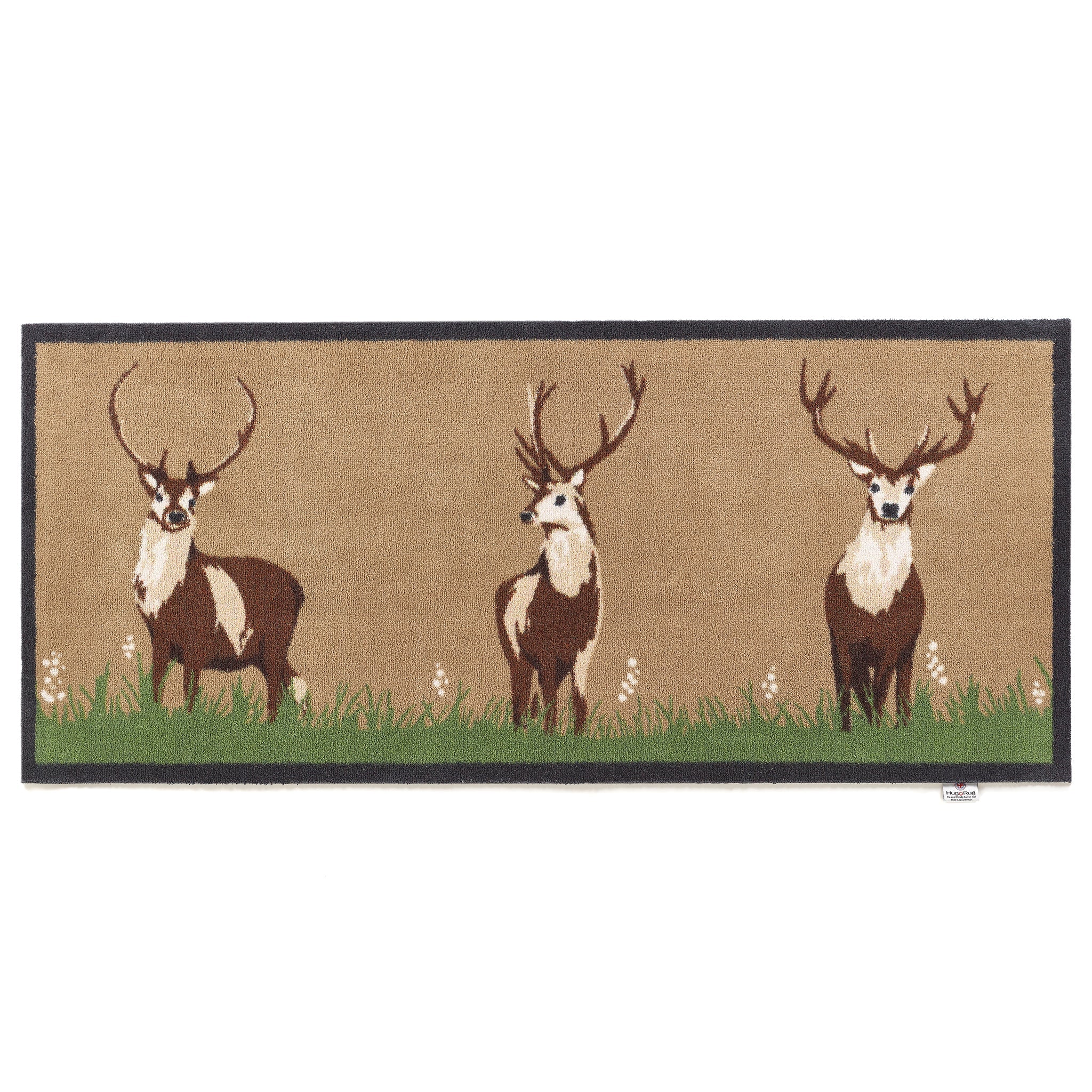 Deer 1 Beige Washable Runner 6