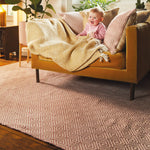 Diamond Washable Rug Coral Pink 2