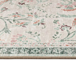 Hug Rug English Floral Washable Rug Texture Close Up