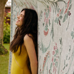 Hug Rug English Floral Washable Rug Design Close Up