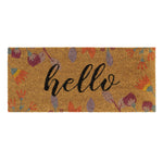 Floral Hello Coir Doormat 3