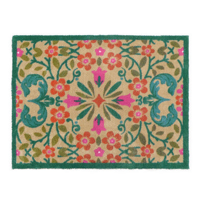 Folk Floral Washable Doormat 1