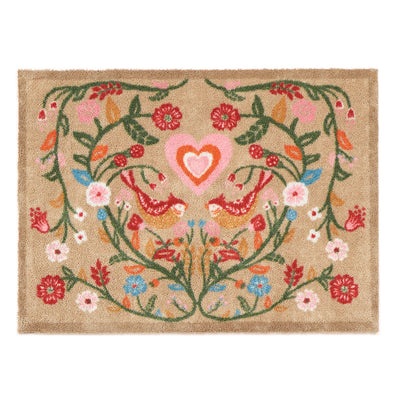 Garden Lovebirds Washable Doormat 1