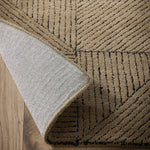 Geometric Rug- hand-tufted rug in Sand with a geometric pattern. 