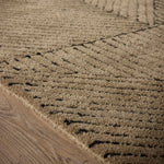 Geometric Rug- hand-tufted rug in Sand with a geometric pattern. 