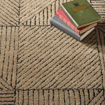 Geometric Rug- hand-tufted rug in Sand with a geometric pattern. 