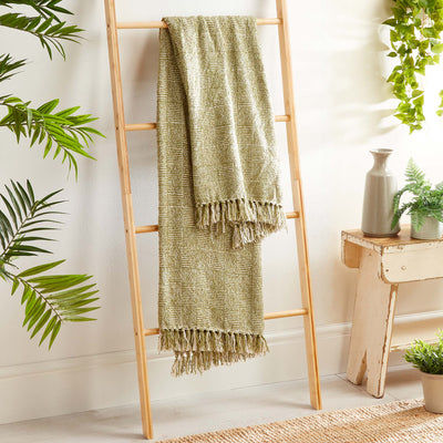 Crosshatch Throw Green 2