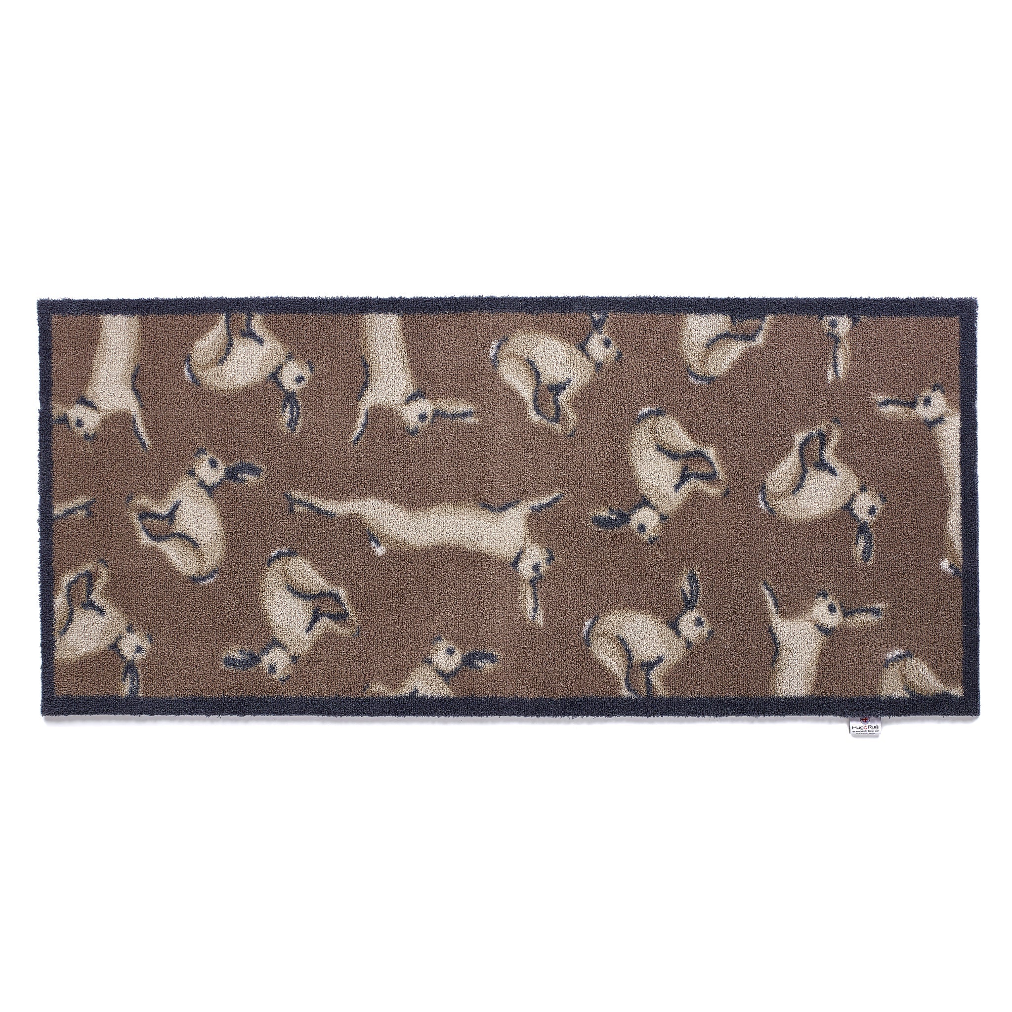 Hare 1 Brown Washable Runner 6