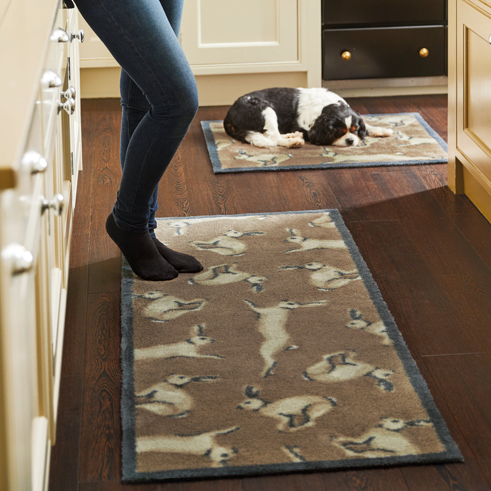 Hare 1 Brown Washable Doormat 2