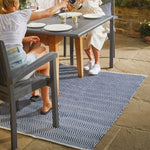 Herringbone Washable Rug Navy 2