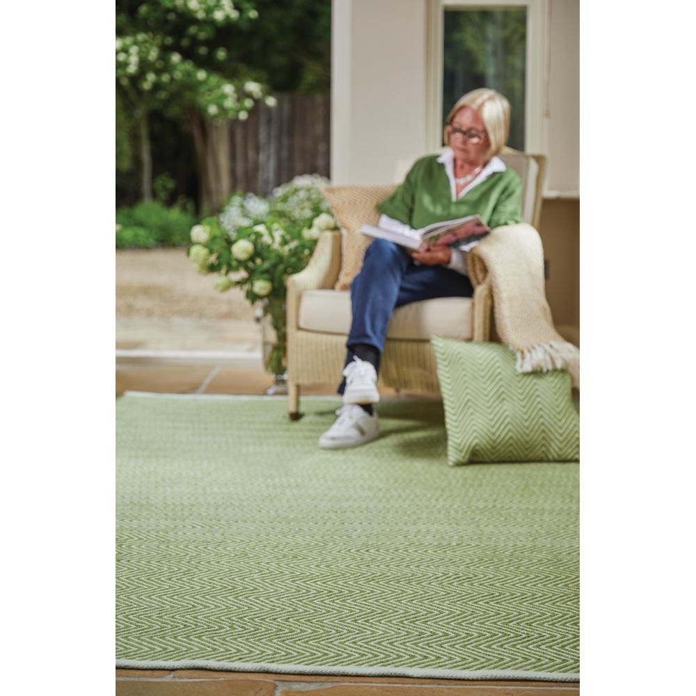 Herringbone Cushion Green 2