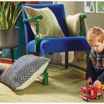 Herringbone Cushion Green 3