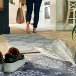 Home 44 Grey Cotton Washable Doormat 3